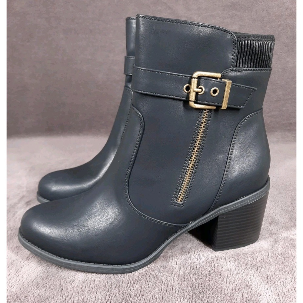 White Mountain Women's Black Dessert‎ Zipper Bootie Size 11M